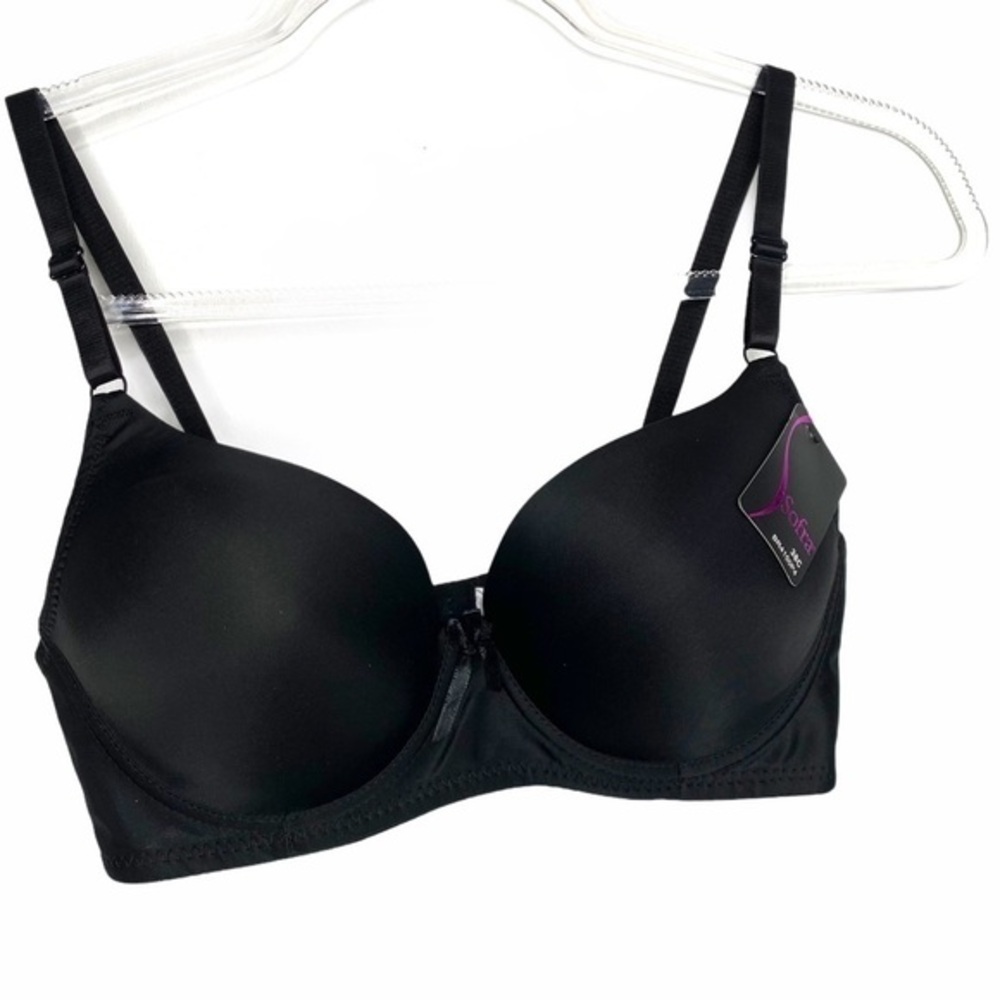 NWT Black underwire tshirt bra 38C